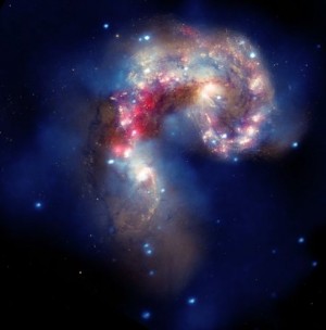 Los observatorios de la NASA captan una colisión galáctica