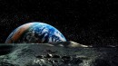 El agua en la Tierra y la Luna proviene de... los meteoritos.