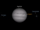 Mirá el momento en que un objeto impactó la atmósfera de Júpiter